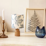 Lamp small stoneware pot - leaf pattern