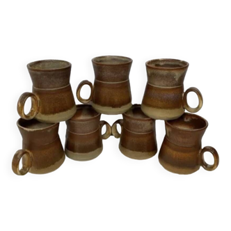 Service de mugs en poterie anglaise vintage