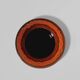 Orange Rimmed Ethnic Stoneware Plate From Gabriel, 1960s