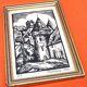 Golden wood frame Barbara Biss Original print