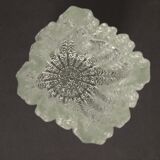 Brutalist honeycomb crystal vase