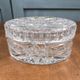 Vintage hand-cut Bohemian crystal bonbonnière Czechoslovakia