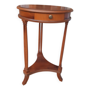 Table ronde avec tiroir