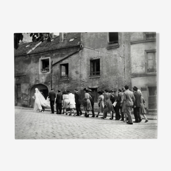 Photo photo drawing of Edouard Boubat a mariage in province