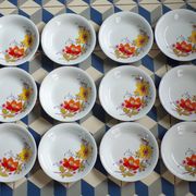 12 vintage Bavaria Winterling soup plates