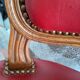 Set of Louis XV Cabriolet Chairs – Carved Wood & Bordeaux Leather