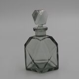 3 smoked art deco bottles