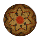 Round straw spiral basket, wall decoration or table basket