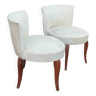 Pair of small art deco low chairs seat height 35 cm