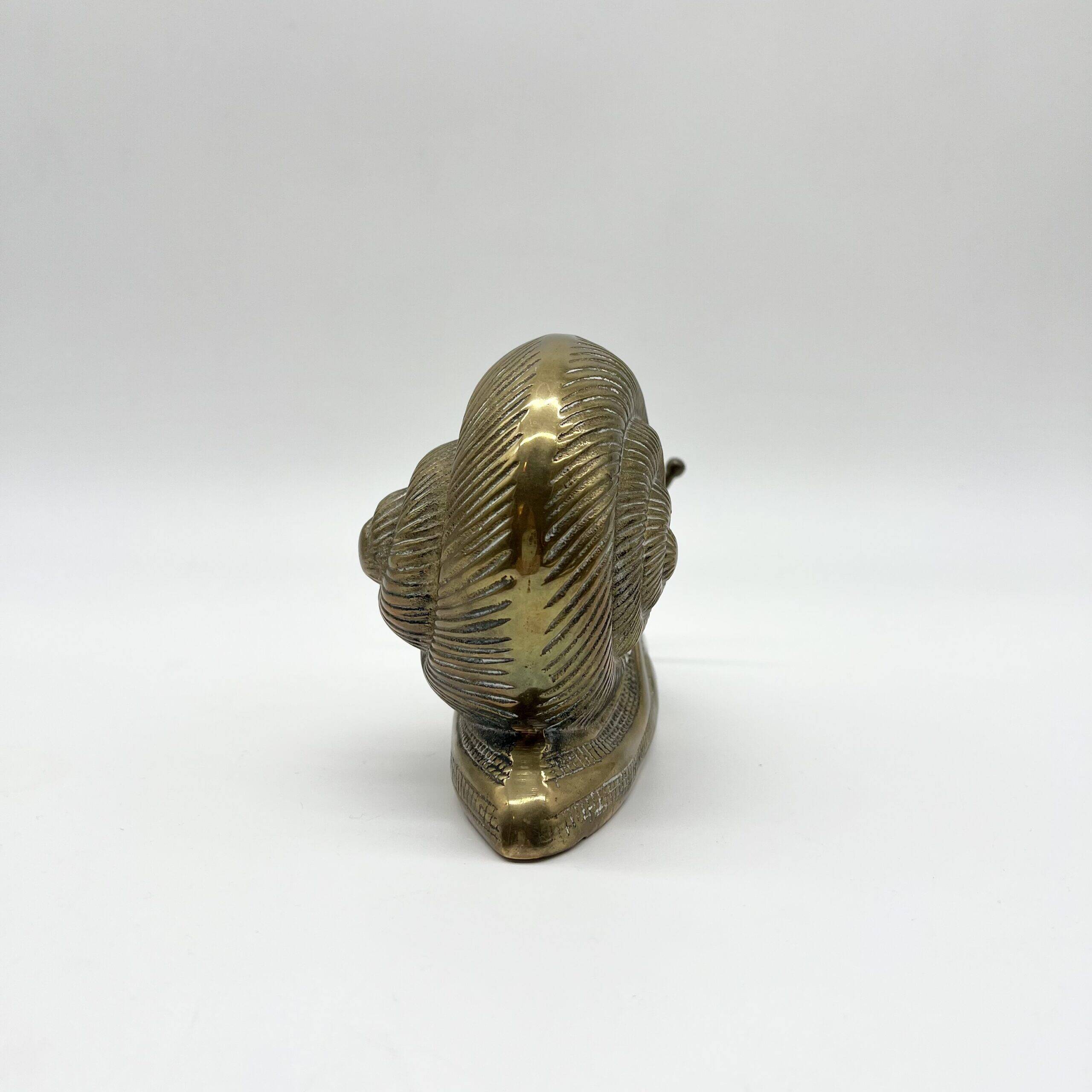 "XXL" brass snail – Germany, 1970s