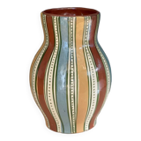Glazed earthenware vase