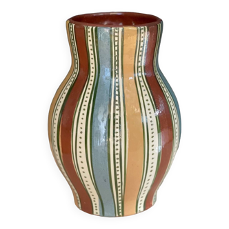 Glazed earthenware vase