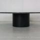 Mid-century  granite stone round coffee table, 1970's italy