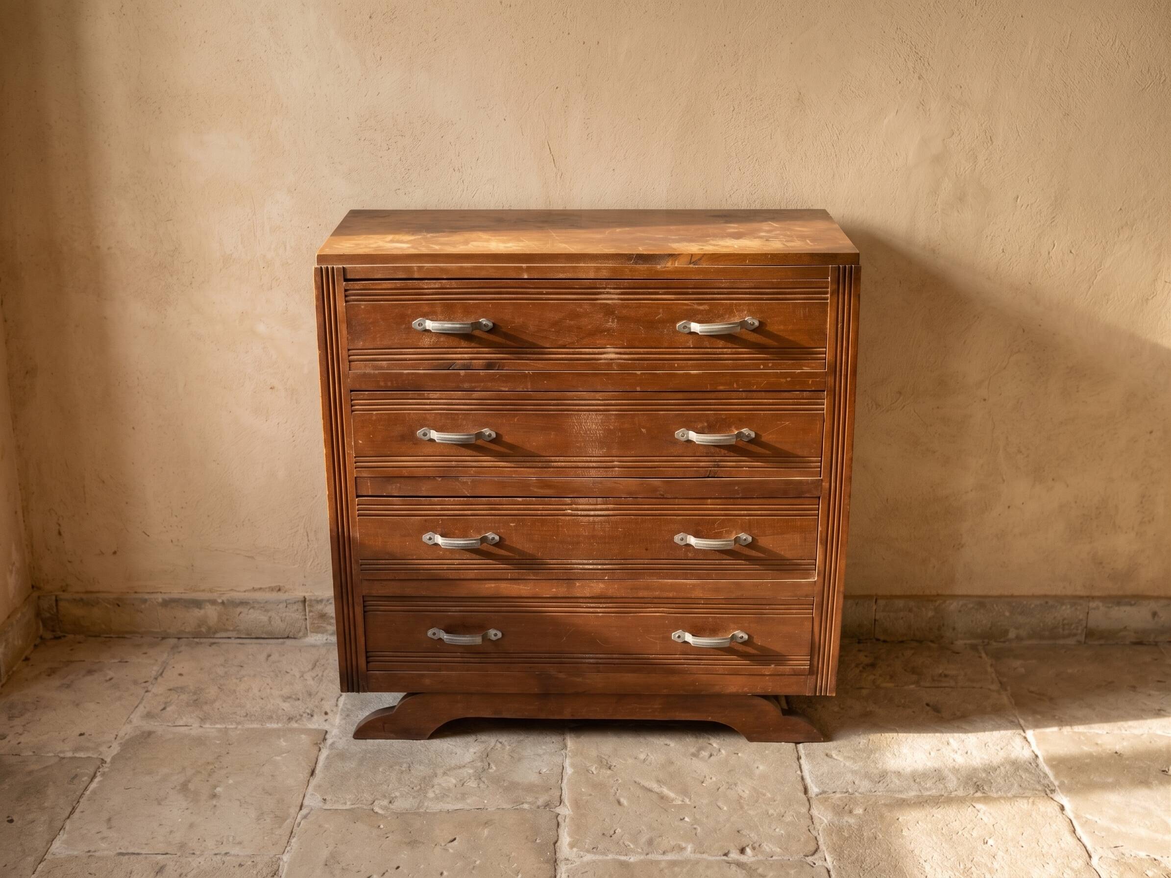 Commode vintage 4 tiroirs années 30