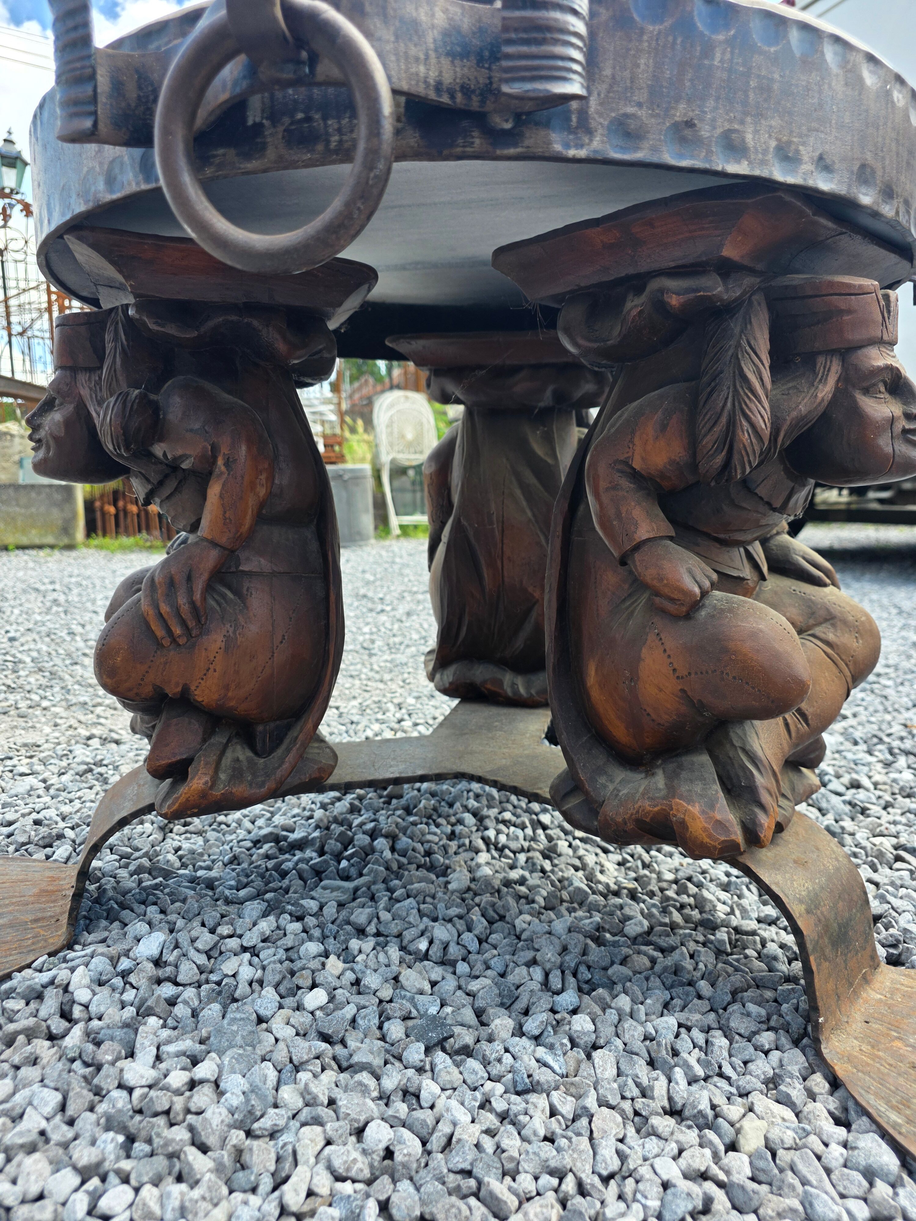 Wrought iron and marble coffee table, Jean Maurice Rothschild, circa 1950.