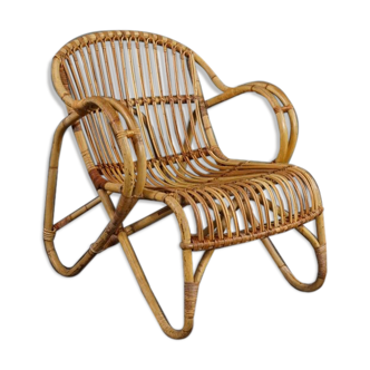 Very special Dutch Design rattan armchair, 1950