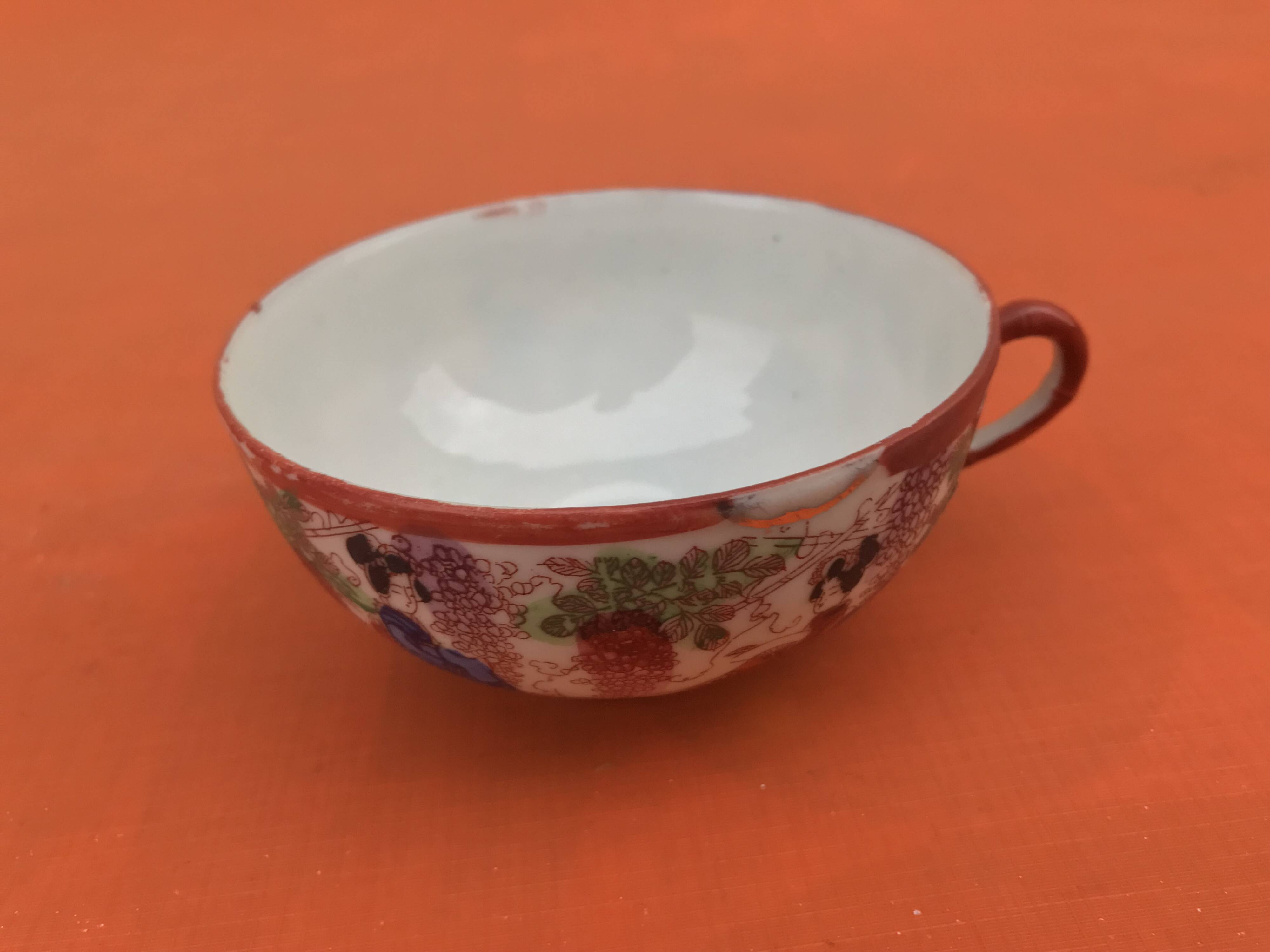 Japanese-style teacup and saucer
