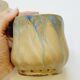 Gilbert Metenier Covered pot in beige and blue art nouveau flamed stoneware