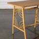 Wood and rattan desk and its seat
