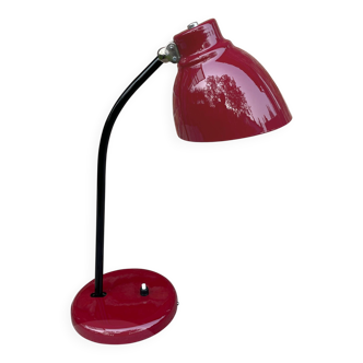 Burgundy desk lamp, A-23, 1960s.