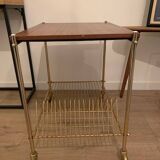 Vintage vinyl storage table trolley