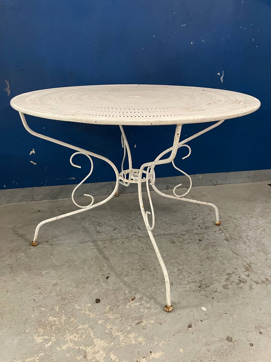 Vintage wrought iron garden table