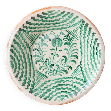 Hand-painted Spanish "Lebrillo" Bowl, Wall Decoration in Ceramic, Granada
