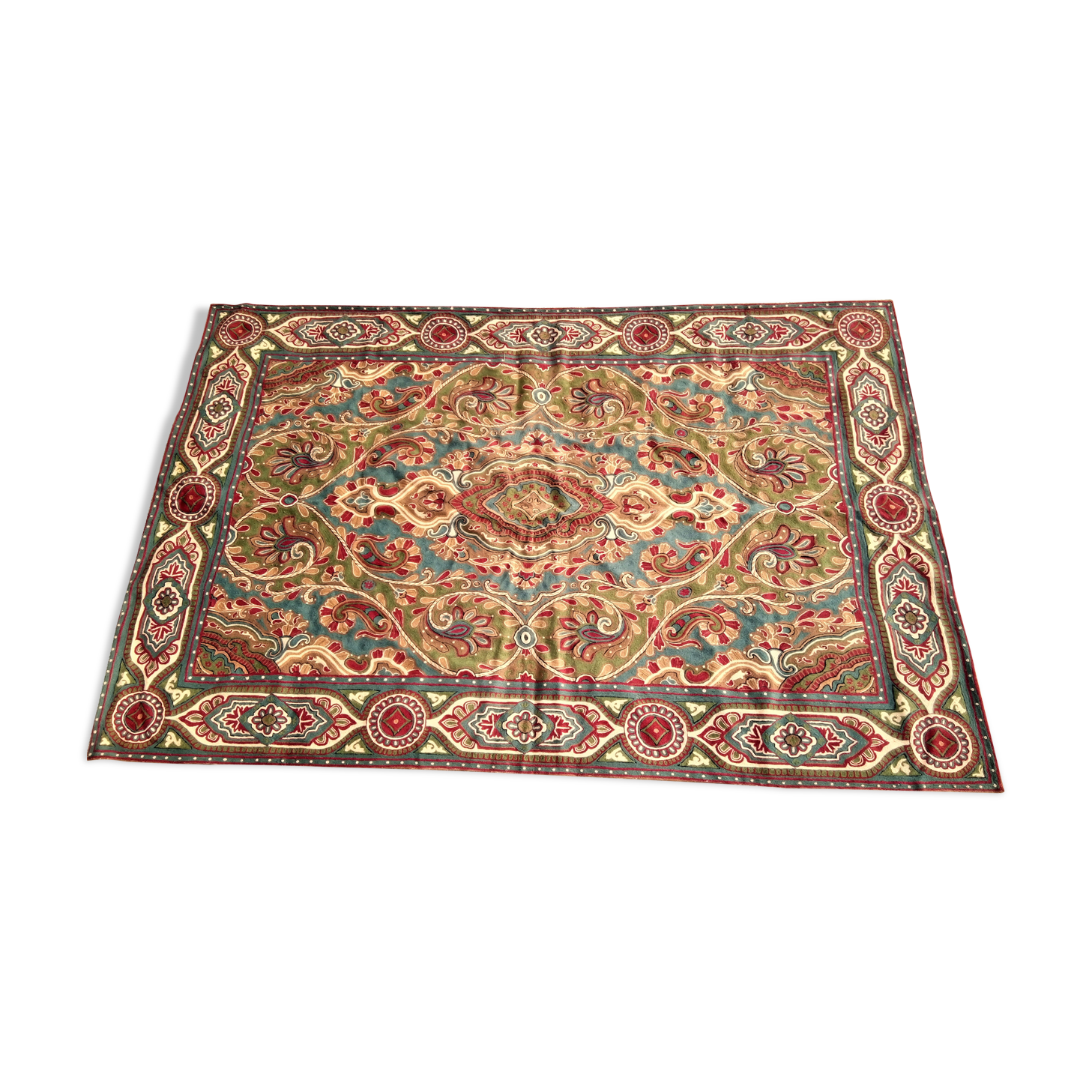 Indian carpet, designed by Elizabeth Paisley 275 x 183