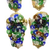 Appliques murales vintage italiennes en verre de Murano, lot de quatre