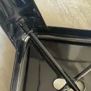 Genuine TOLIX H75 industrial high bar stool stackable black