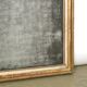 19th C antique French giltwood rectangular mirror with foxed glass