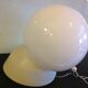 Applique globe vintage en opaline blanche années 60, 70