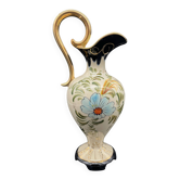 Vintage jug H. Béquet no. 683, floral decoration and gilding.