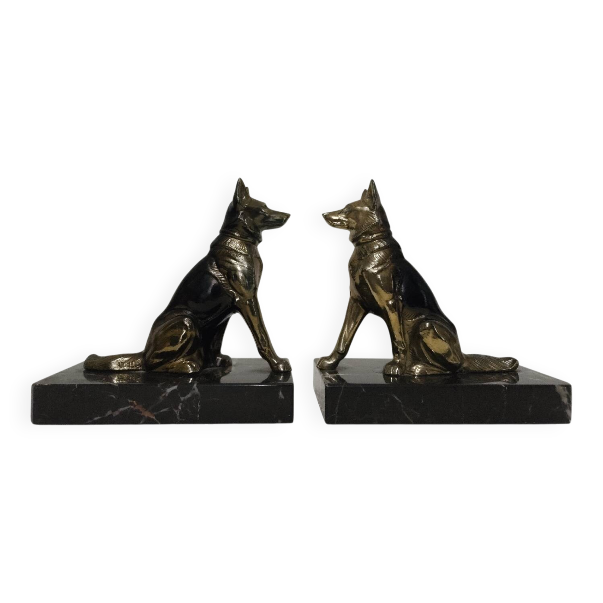 Vintage dog bookends