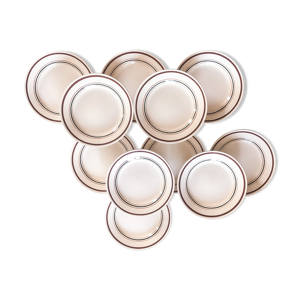 set de 11 assiettes demies-creuses - gien