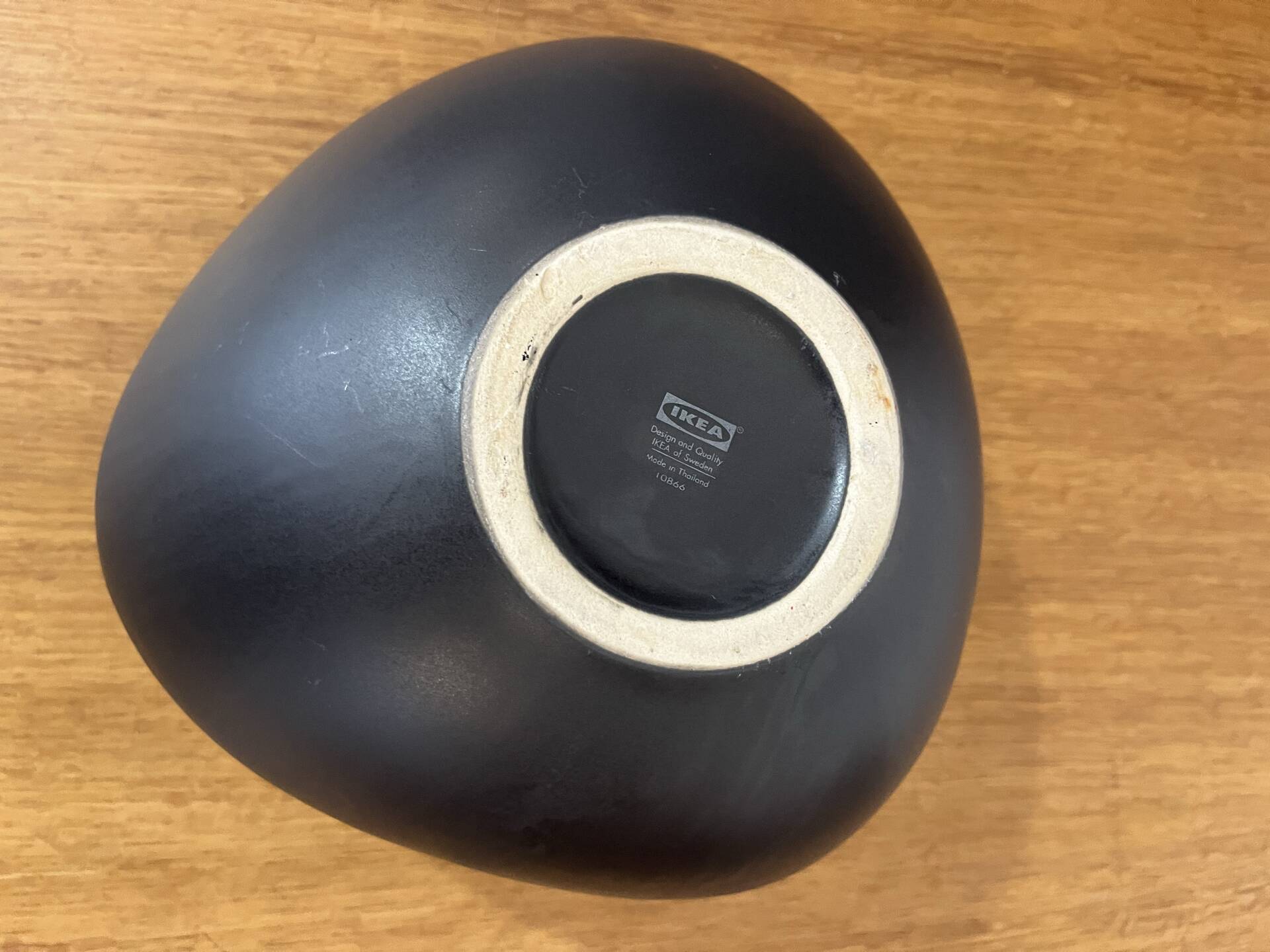 Matte black ceramic pebble vase IKEA Vintage