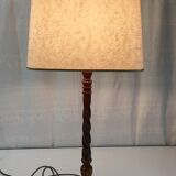 Solid wood-laying lamp turned - 60s