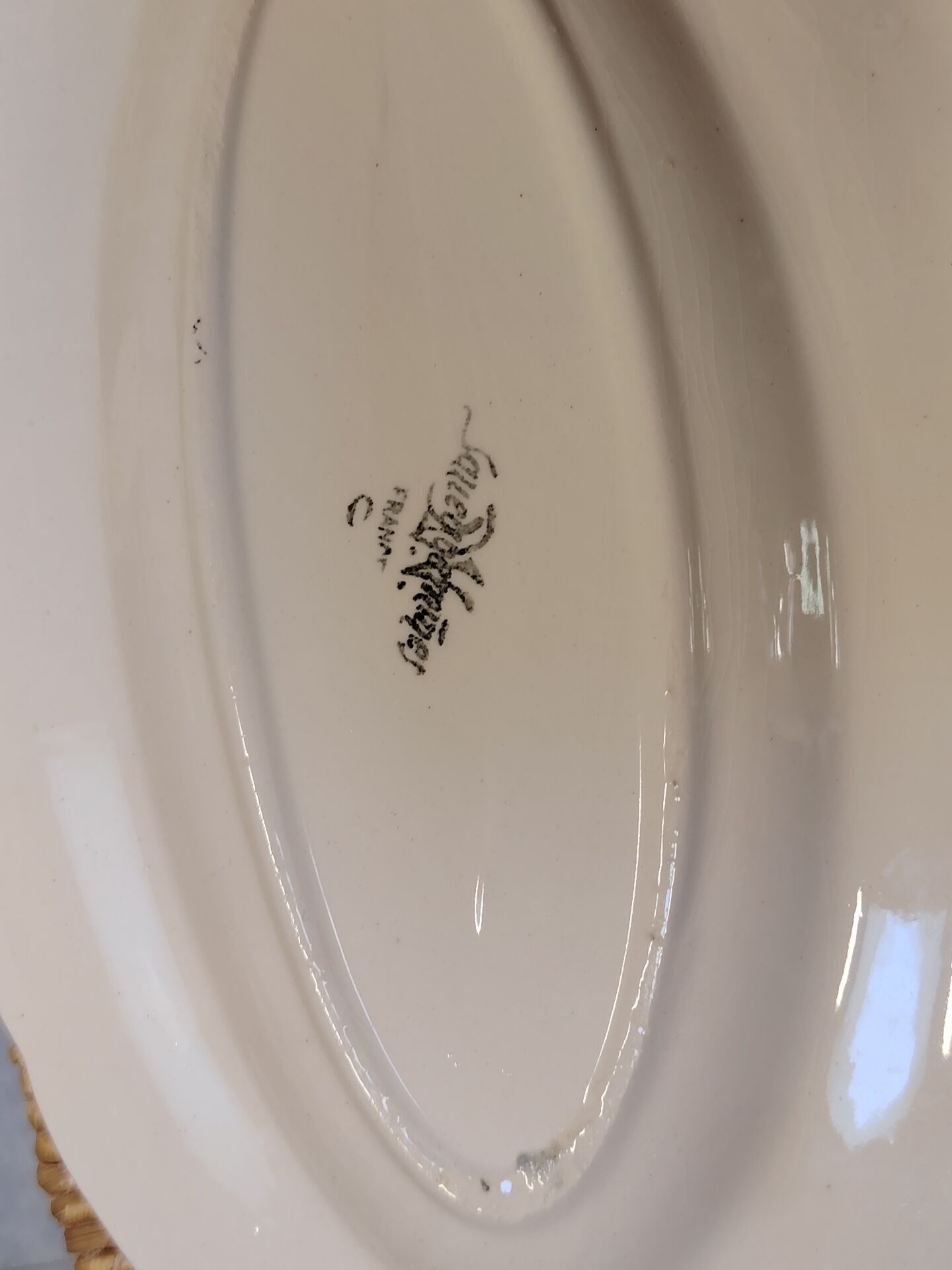 Pair of vintage dishes "Fleur de France" – Sarreguemines, 1950s
