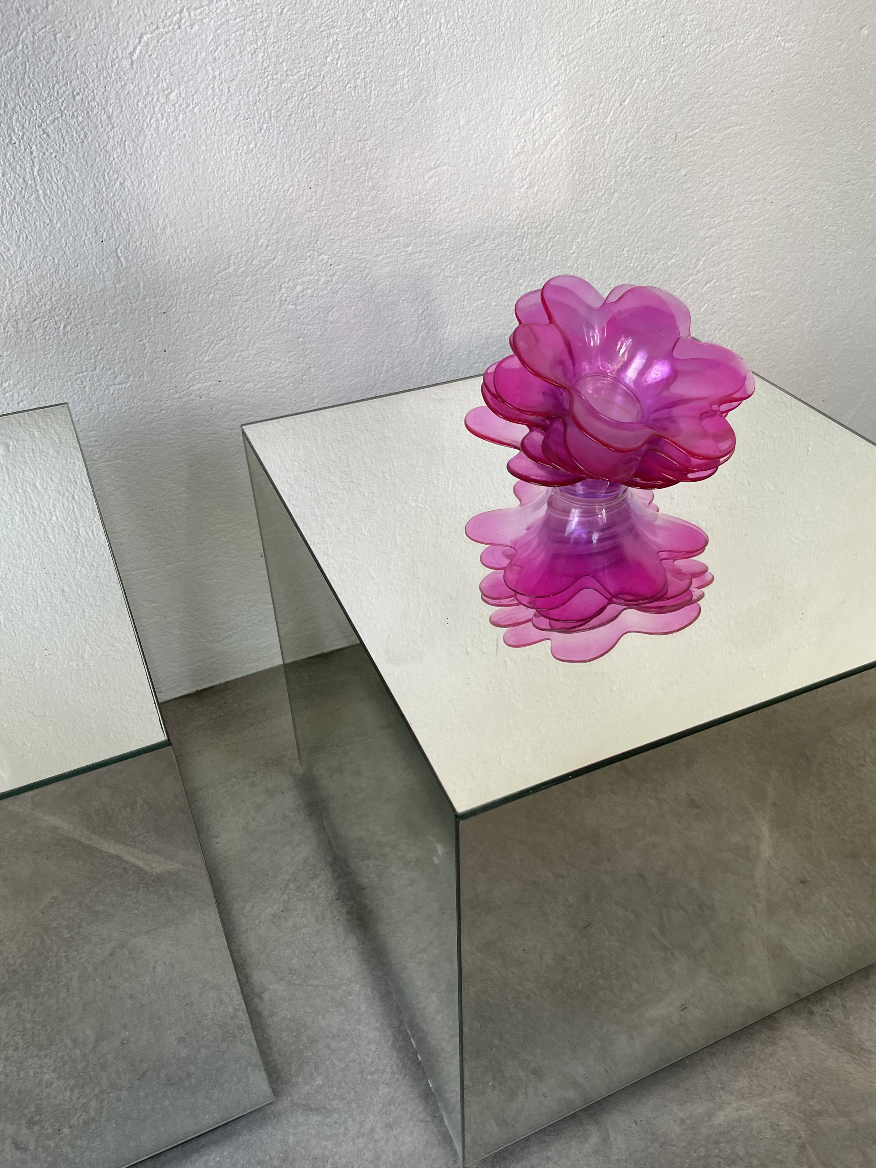 6 pop pink glass cups