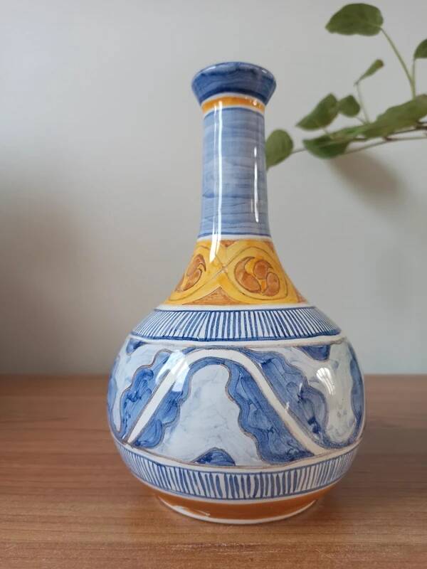 Vintage ceramic vase signed Colette - Riviera / Primavera style