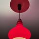 Peill & Putzler red opaline pendant lamp, 1960s and 1970s