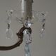 Cast bronze chandelier and crystal tassels – 3 fires