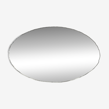 Miroir oval ancien piqué 55x35cm
