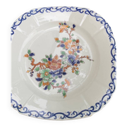 Collectible flat plate, Gien, hand painted, signed MB, made in France, vintage