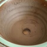Vintage ceramic tripod pot and saucer