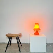 Table lamp in glass B-124 by Hans-Agne Jakobsson for Markaryd Ab, Sweden, 1960s.