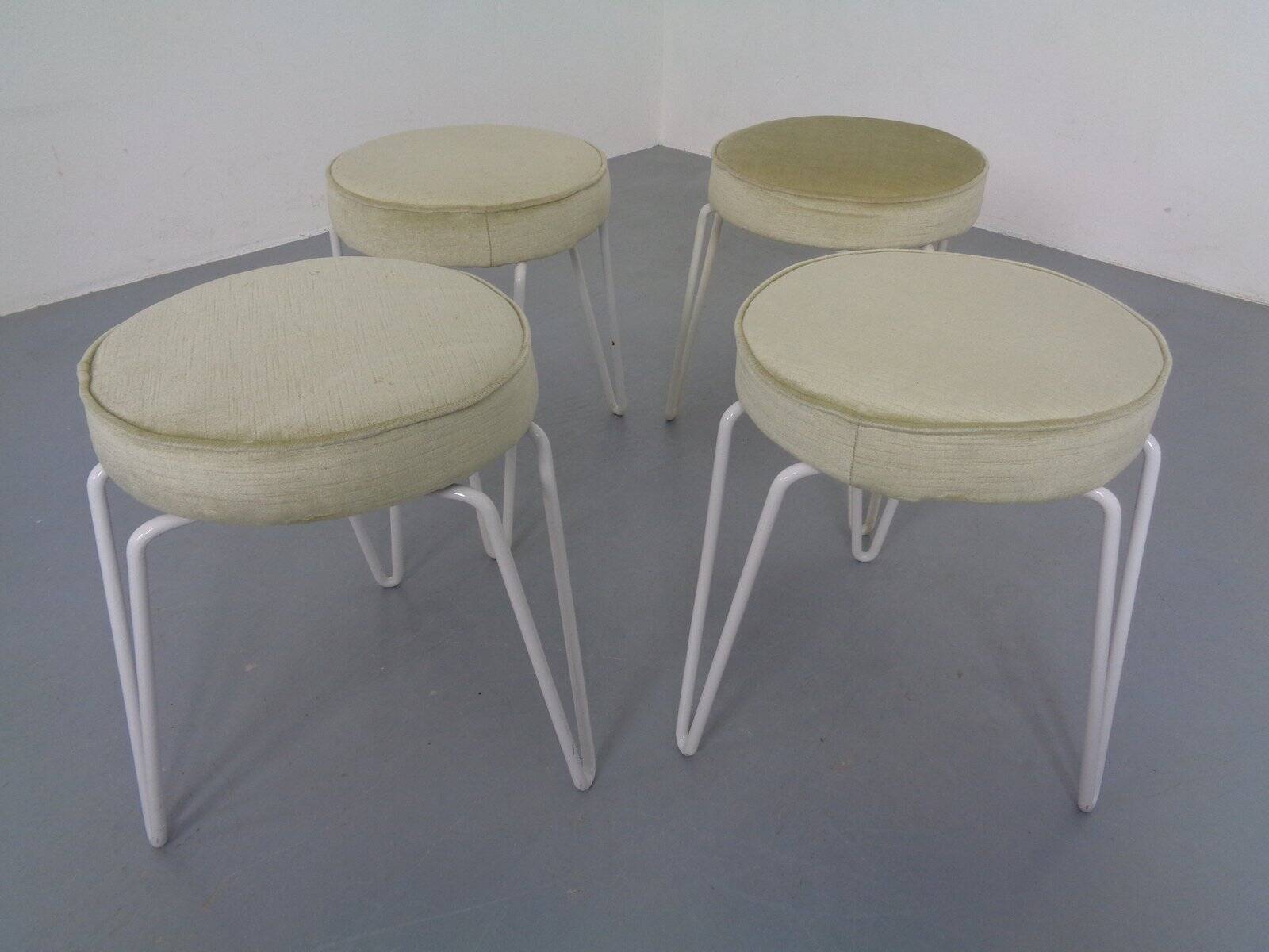 Mid-Century Hairpin Stools, 1960s, Set of 4