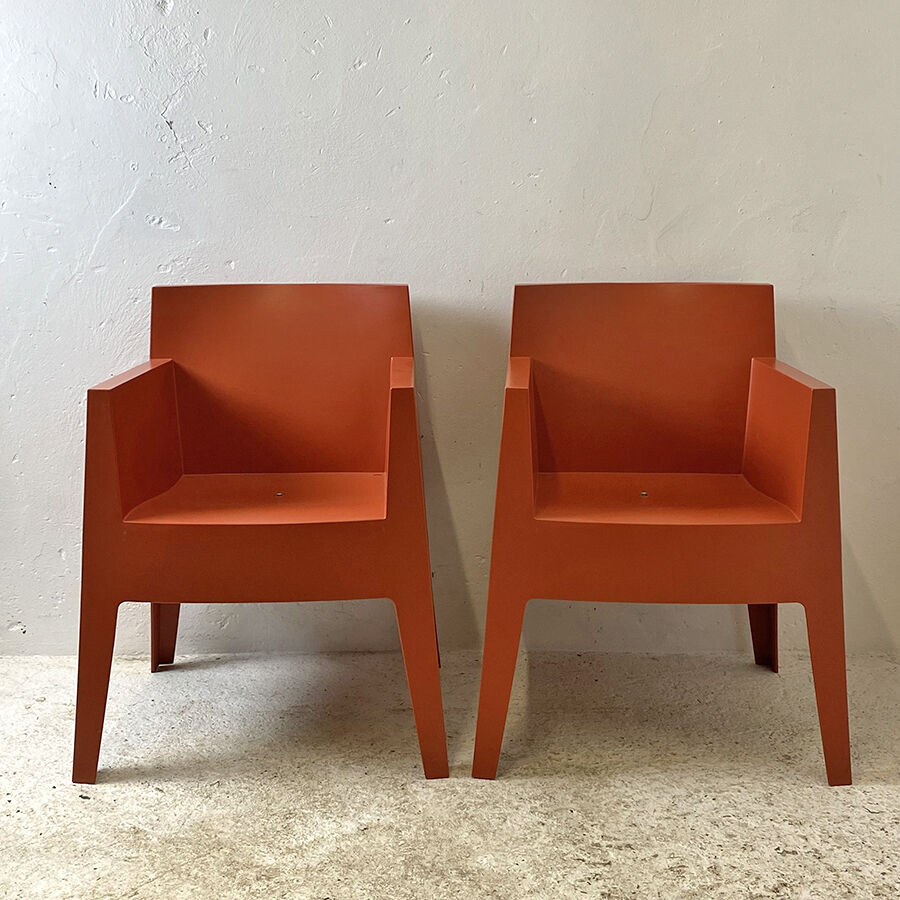 Set of 8 Toy chairs by philippe starck for Driade made in italy