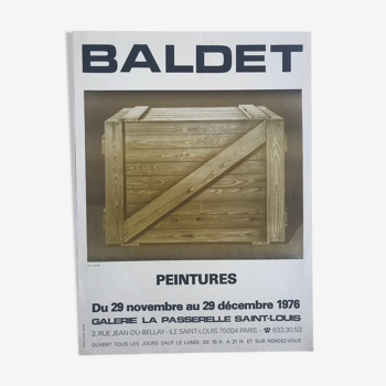 Original poster by Gérard BALDET, Galerie La Passerelle Saint-Louis, 1976