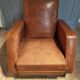 Paire de fauteuils cuir